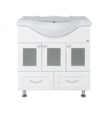 Латте - 85 Тумба с 2 ящ. белая эмаль