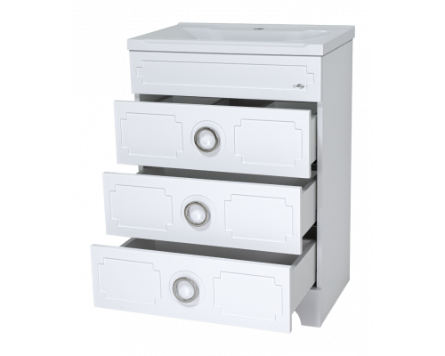 Приобрести Лейла - 70 Тумба с 3 ящ. белая в магазине сантехники Santeh-Crystal.ru