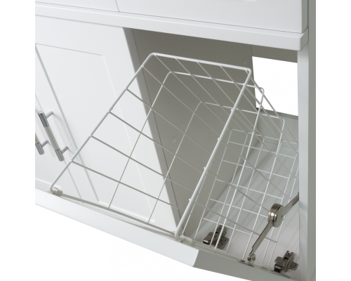 Купить Купер - 90 Тумба напольная с Б/К левая белая в магазине сантехники Santeh-Crystal.ru