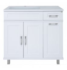 Купер - 90 Тумба напольная с Б/К левая белая