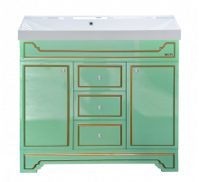 Praga - 90 Тумба с 3 ящ.салатовая/ патина