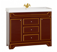 Praga -105 Тумба с 3 ящ.бордо патина