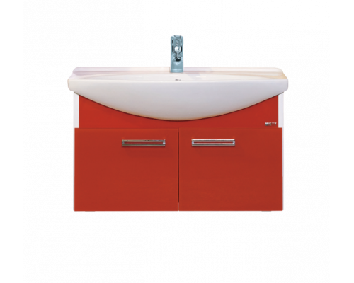 Купить Джулия - 85 Тумба подвесная красная в магазине сантехники Santeh-Crystal.ru