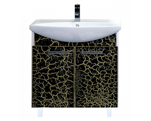 Приобрести Джулия - 85 Тумба прямая КРАКОЛЕТ черный в магазине сантехники Santeh-Crystal.ru