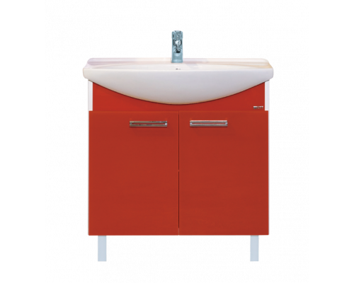 Купить Джулия - 85 Тумба прямая красная О в магазине сантехники Santeh-Crystal.ru