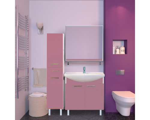 Купить Джулия - 85 Тумба прямая розовая О в магазине сантехники Santeh-Crystal.ru