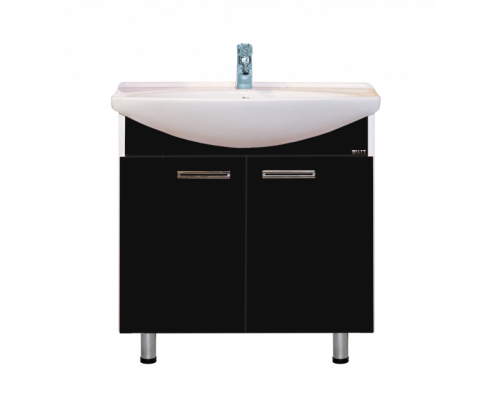 Приобрести Джулия - 85 Тумба прямая черная О в магазине сантехники Santeh-Crystal.ru