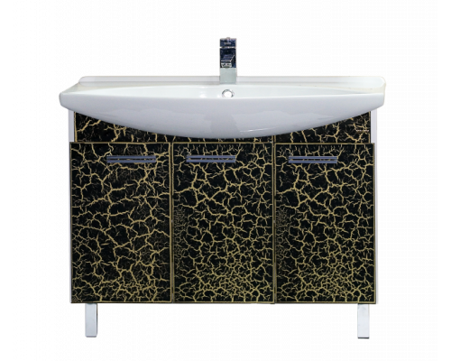 Купить Джулия -105 Тумба прямая КРАКОЛЕТ черный в магазине сантехники Santeh-Crystal.ru