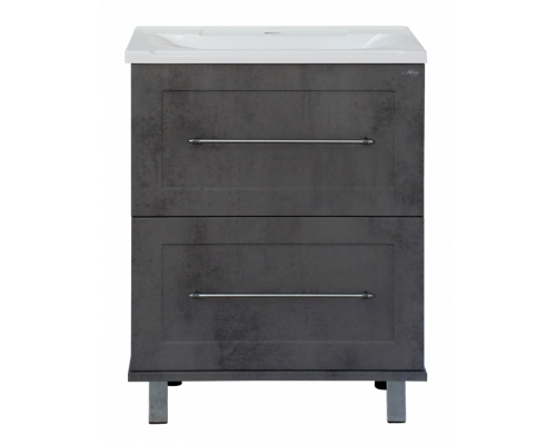 Купить Марта - 70 Тумба напольная 2 ящ. темный бетон в магазине сантехники Santeh-Crystal.ru