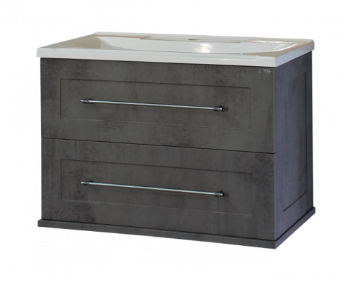 Приобрести Марта - 70 Тумба подвесная 2 ящ. темный бетон в магазине сантехники Santeh-Crystal.ru