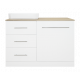 Приобрести Респект -120 Тумба с 3 ящ. под стиральную машину левая (белая ПВХ/Дуб Тиссано) в магазине сантехники Santeh-Crystal.ru