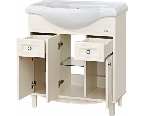 Приобрести Шармель - 80 Тумба с 2 ящ. светло-бежевая эмаль в магазине сантехники Santeh-Crystal.ru