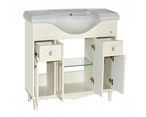 Приобрести Шармель - 80 Тумба с 2 ящ. светло-бежевая эмаль в магазине сантехники Santeh-Crystal.ru