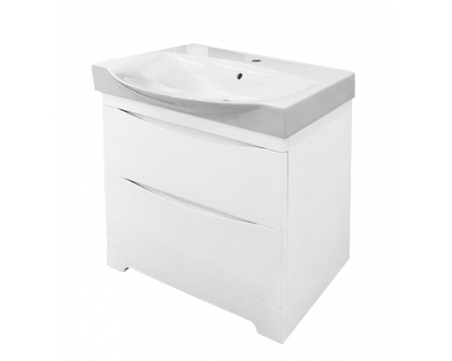 Заказать Элвис - 85 Тумба напольная с 2 ящ. белая эмаль в магазине сантехники Santeh-Crystal.ru