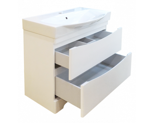 Заказать Элвис -105 Тумба напольная с 2 ящ. белая эмаль в магазине сантехники Santeh-Crystal.ru