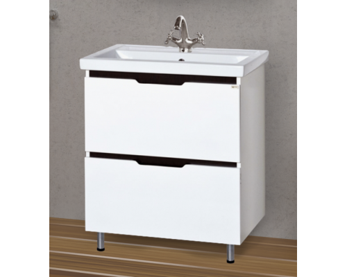 Купить Лайм - 70 Тумба напольная  с 2 ящ. комбинированная в магазине сантехники Santeh-Crystal.ru