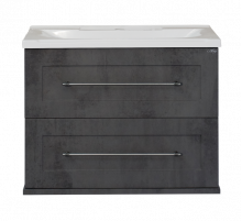 Марта - 60 Тумба подвесная  2 ящ. темный бетон