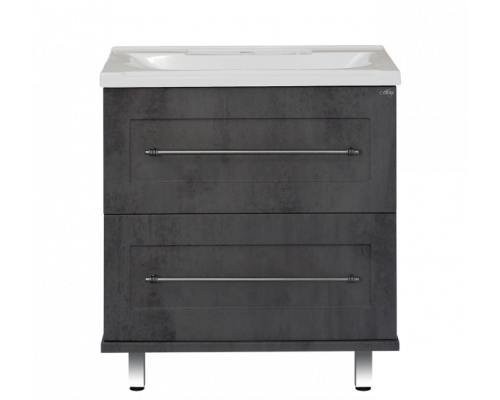 Приобрести Марта - 80 Тумба напольная 2 ящ. темный бетон в магазине сантехники Santeh-Crystal.ru