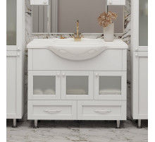 Латте -105 Тумба с 2 ящ. белая эмаль