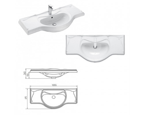 Заказать Латте -105 Тумба с 2 ящ. бежевая эмаль в магазине сантехники Santeh-Crystal.ru