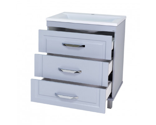 Купить Терра - 70 Тумба с 3 ящ. серая О в магазине сантехники Santeh-Crystal.ru