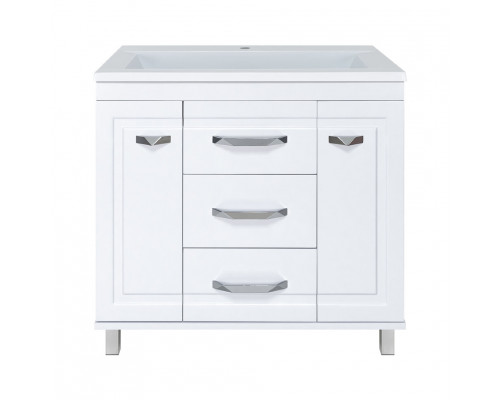 Приобрести Терра - 90 Тумба с 3 ящ. белая в магазине сантехники Santeh-Crystal.ru