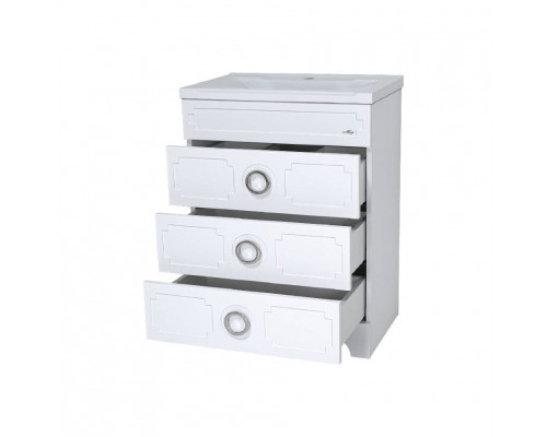 Купить Лейла - 60 Тумба с 3 ящ. белая в магазине сантехники Santeh-Crystal.ru