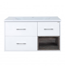 Фетта -100 Тумба белая подв. с 3 ящ. и нишей