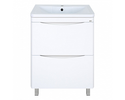 Заказать Атлантик - 60 Тумба напольная  с 2 ящ. закруг. края / раковина в магазине сантехники Santeh-Crystal.ru