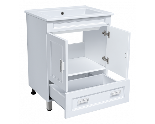 Приобрести Дива - 85 Тумба белая с 1 ящ. / раковина в магазине сантехники Santeh-Crystal.ru