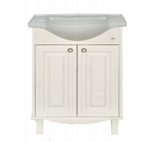 Шармель - 65 Тумба прямая светло-бежевая эмаль / раковина