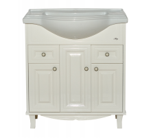 Шармель - 80 Тумба с 2 ящ. светло-бежевая эмаль / раковина