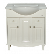 Шармель - 80 Тумба с 2 ящ. светло-бежевая эмаль / раковина