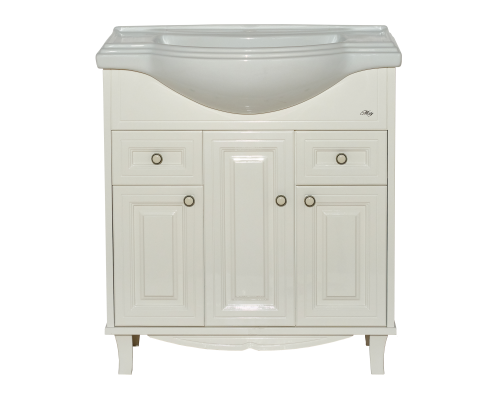 Приобрести Шармель - 80 Тумба с 2 ящ. светло-бежевая эмаль / раковина в магазине сантехники Santeh-Crystal.ru