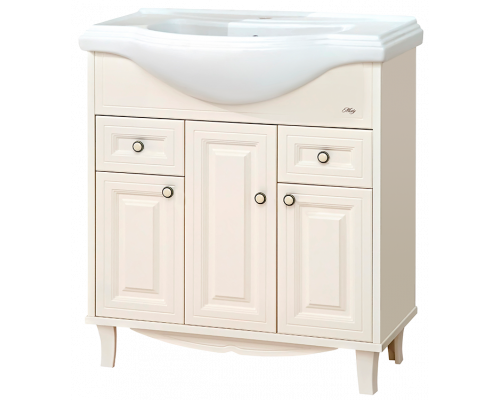 Приобрести Шармель - 80 Тумба с 2 ящ. светло-бежевая эмаль / раковина в магазине сантехники Santeh-Crystal.ru