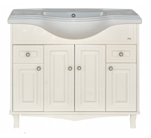 Шармель -105 Тумба с 2 ящ. светло-бежевая эмаль / раковина