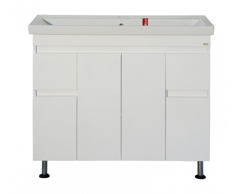 Приобрести Фостер -100 Тумба напольная с 2 ящ. белая / раковина в магазине сантехники Santeh-Crystal.ru