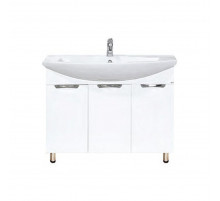 Лаванда -100 Тумба прямая белая / раковина