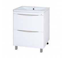 Атлантик -100 Тумба напольная  с 2 ящ. закруг. края / раковина