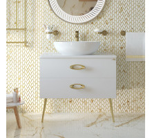 Маргарет - 80 Тумба напольная с 2 ящ. зол.ножк. / столешница / раковина