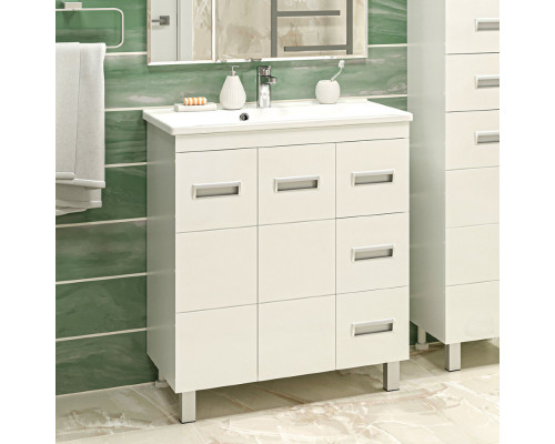 Заказать Селена -75 Тумба прямая с 3 ящ./ рак-на (компл.) в магазине сантехники Santeh-Crystal.ru