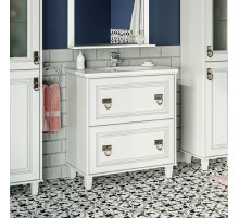 Версаль - 80 Тумба с 2 ящ. белая матовая / раковина