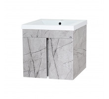 Торос - 60 Тумба подвесная прямая серый мрамор / раковина