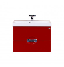 Жасмин - 75 Тумба подвесная с 2 ящ. красная эмаль / раковина
