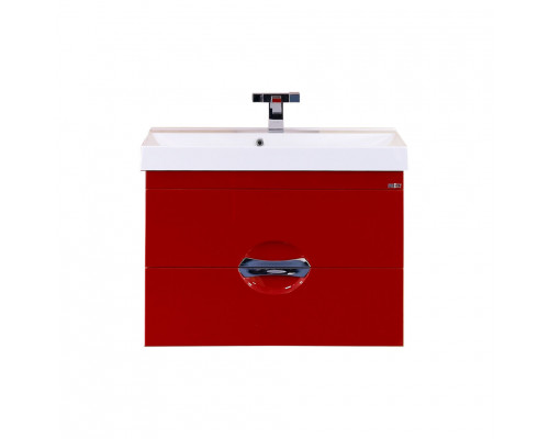 Приобрести Жасмин - 75 Тумба подвесная с 2 ящ. красная эмаль / раковина в магазине сантехники Santeh-Crystal.ru
