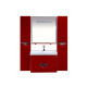 Приобрести Жасмин - 75 Тумба подвесная с 2 ящ. красная эмаль / раковина в магазине сантехники Santeh-Crystal.ru