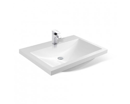 Приобрести Галвер - 70 Тумба прямая подвесная белая / раковина в магазине сантехники Santeh-Crystal.ru