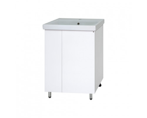 Приобрести Лира - 50 Тумба прямая напольная  белая / раковина в магазине сантехники Santeh-Crystal.ru