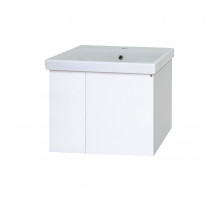 Лира - 60 Тумба прямая подвесная белая / раковина