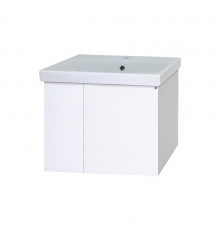 Лира - 60 Тумба прямая подвесная белая / раковина